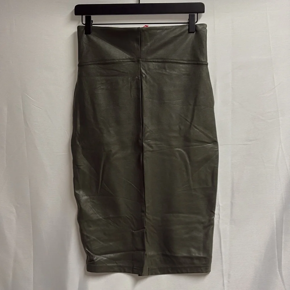 SPANX Olive Green High-Waist Pencil Skirt